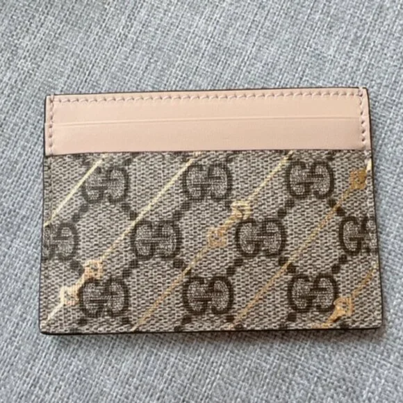 GUCCI. GG Supreme Coated Canvas Leather Horsebit Card Holder. - Picture 10 of 16